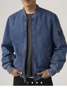 Levi's Blue Denim Bomber Jacket